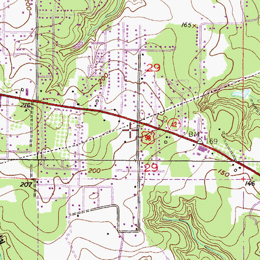 Topographic Map of Abundant Life Pentecostal Holiness Church, AL