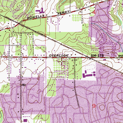 Topographic Map of Saint John United Methodist Church, AL