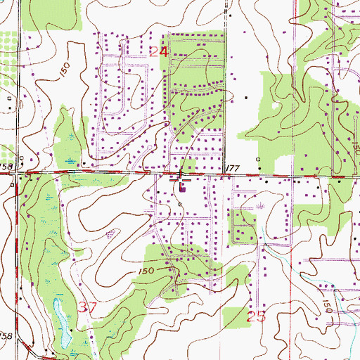 Topographic Map of Meadowlake Baptist Church, AL