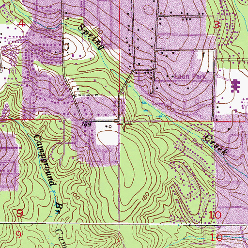 Topographic Map of Faith Baptist Church, AL