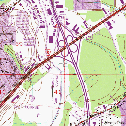 Topographic Map of Government Street Baptist Church, AL