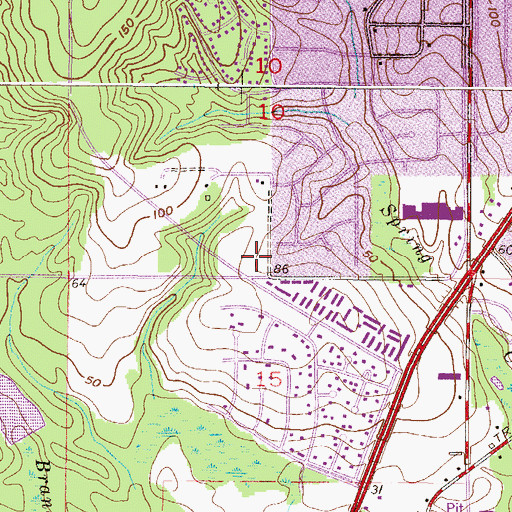 Topographic Map of Greystone Bible Church, AL