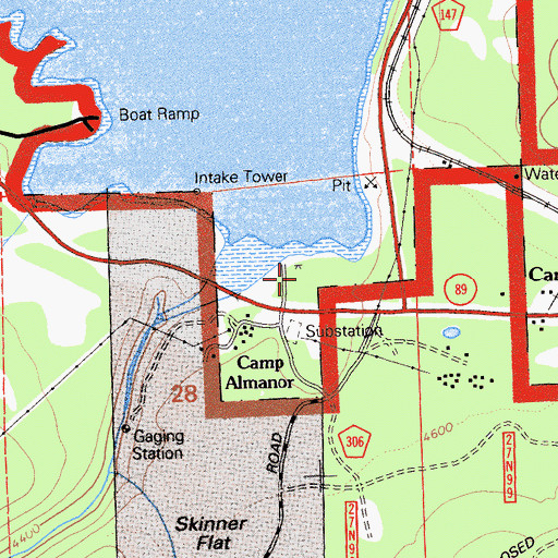 Topographic Map of Canyondam Picnic Area, CA