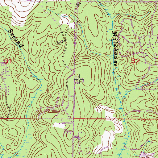 Topographic Map of Our Savior Catholic Church, AL