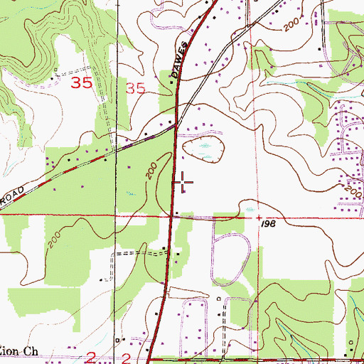 Topographic Map of Grace Tabernacle Baptist Church, AL