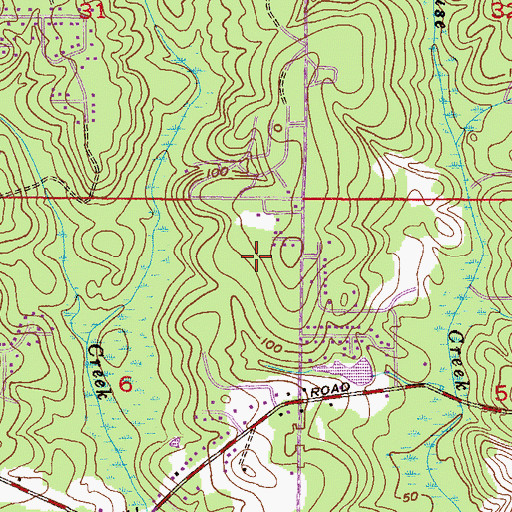 Topographic Map of Dayspring Baptist Church, AL