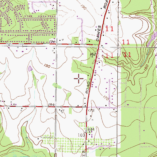 Topographic Map of Victory Christian Center, AL