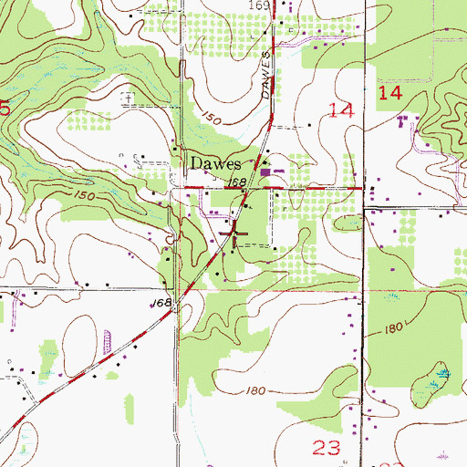 Topographic Map of River of Life Church, AL