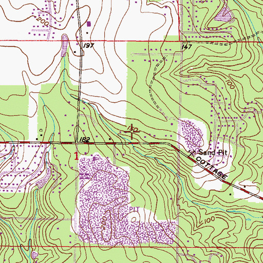 Topographic Map of Saving Grace Lutheran Church, AL