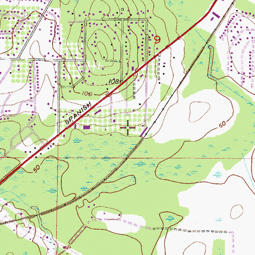 Topographic Map of Shady Grove Campground, AL