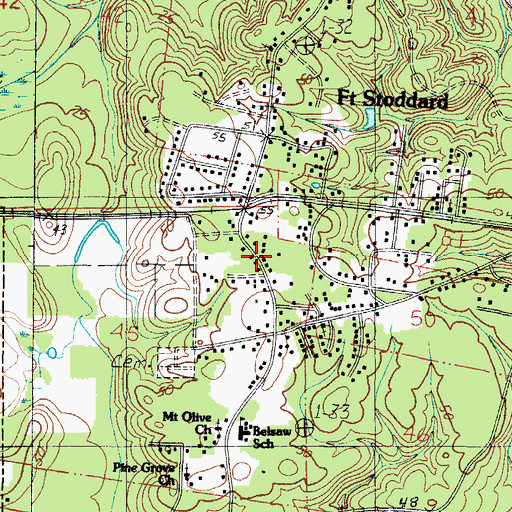 Topographic Map of Mount Vernon Community Center, AL