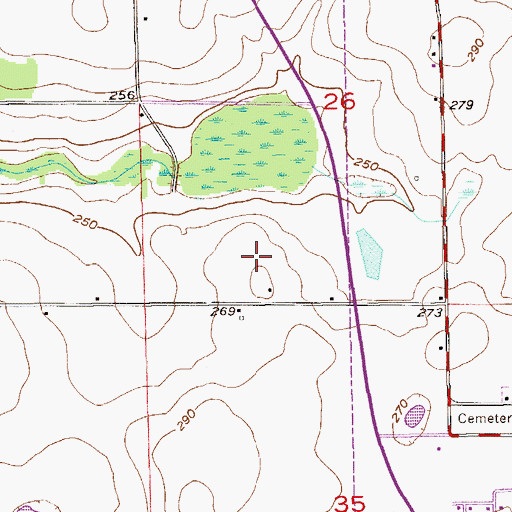 Topographic Map of Geneva County Industrial Park, AL
