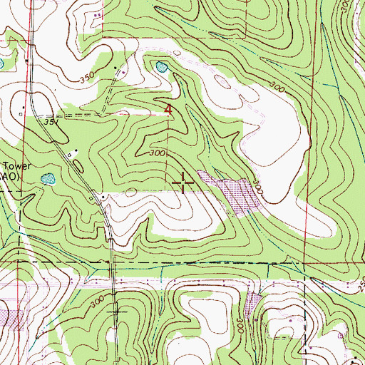 Topographic Map of Andalusia Industrial Park, AL