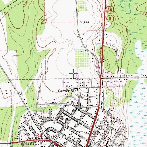 Topographic Map of Florala Industrial Park, AL