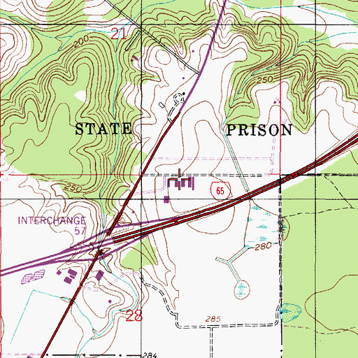 Topographic Map of Rivercane Number 3 Industrial Park, AL