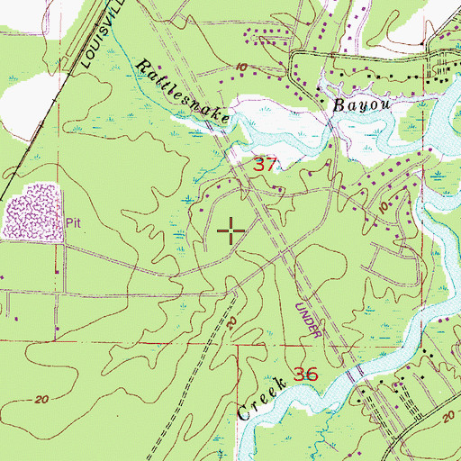Topographic Map of Mobile Commerce Park, AL