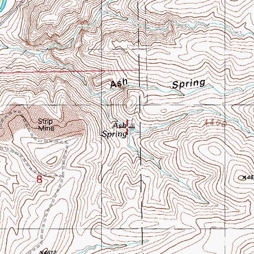 Topographic Map of Ash Spring, AZ