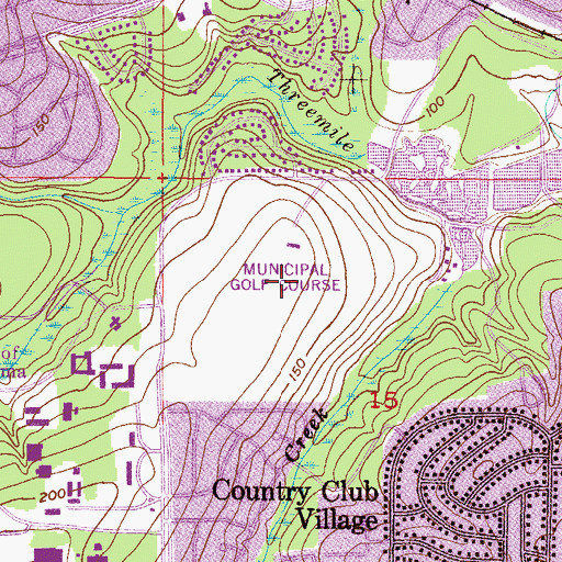 Topographic Map of Azalea City Golf Course, AL