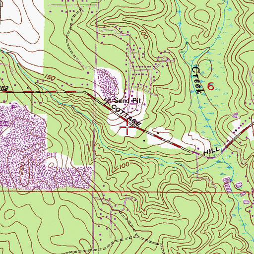 Topographic Map of Oleander Park Community Center, AL