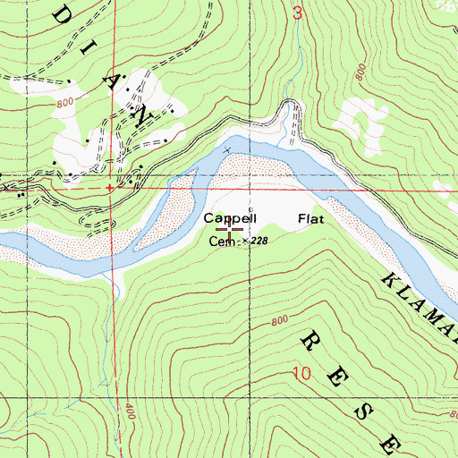 Topographic Map of Cappell Flat, CA