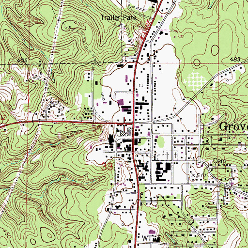 Topographic Map of Clarke County Historical Museum, AL