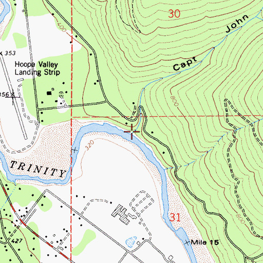 Topographic Map of Captain John Gulch, CA