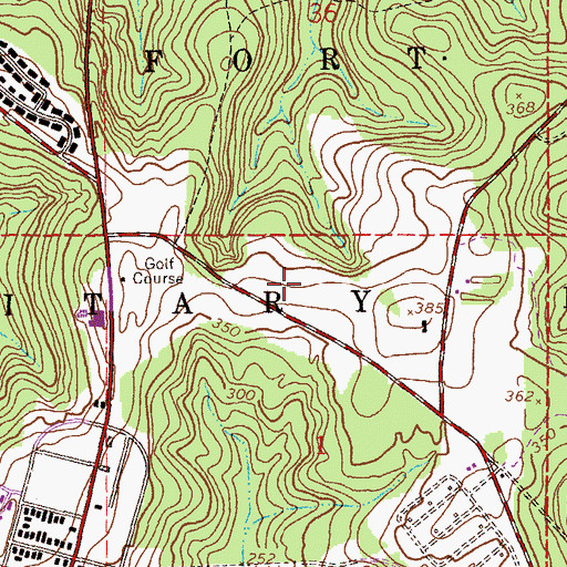 Topographic Map of Silver Wings Golf Course, AL