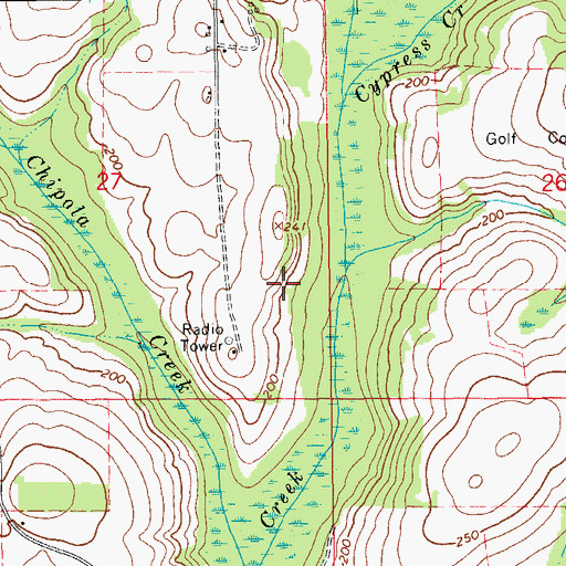 Topographic Map of City of Dothan Cypress Wastewater Treatment Plant, AL