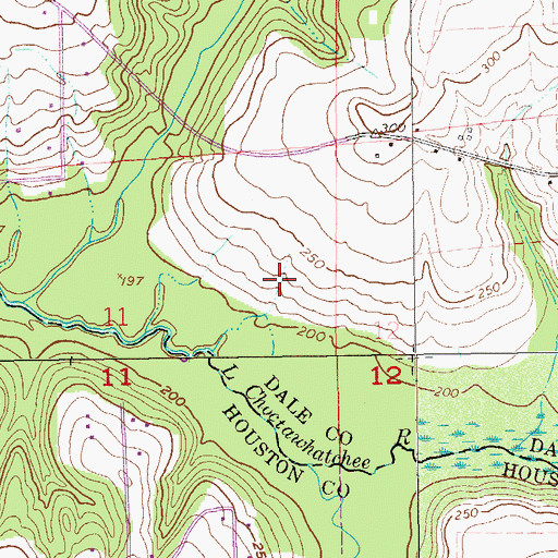 Topographic Map of City of Choctawhatchee Wastewater Treatment Plant, AL