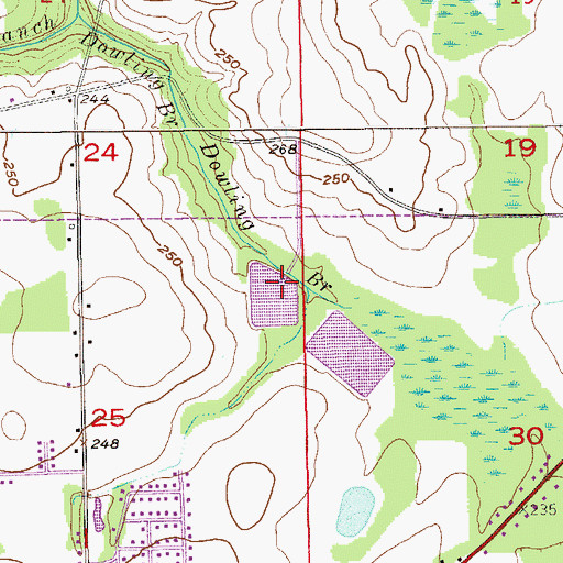 Topographic Map of City of Hartford Sewage Lagoon, AL
