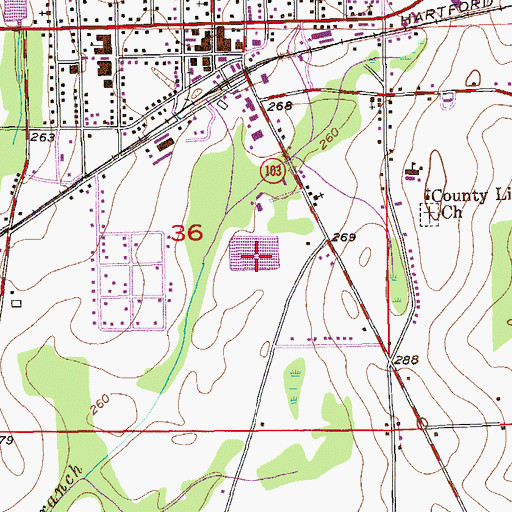 Topographic Map of City of Slocomb Wastewater Sewage Lagoon, AL
