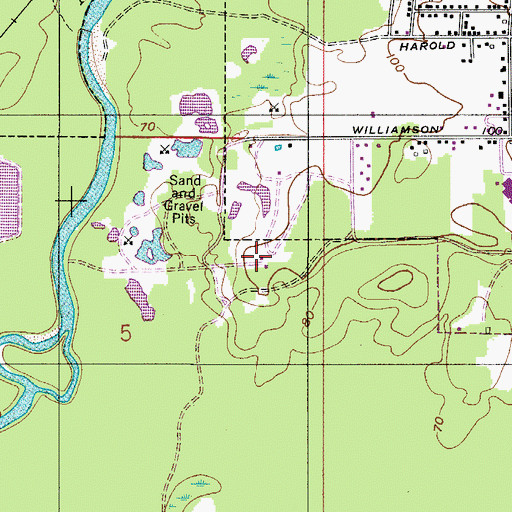 Topographic Map of East Brewton Wastewater Treatment Plant, AL
