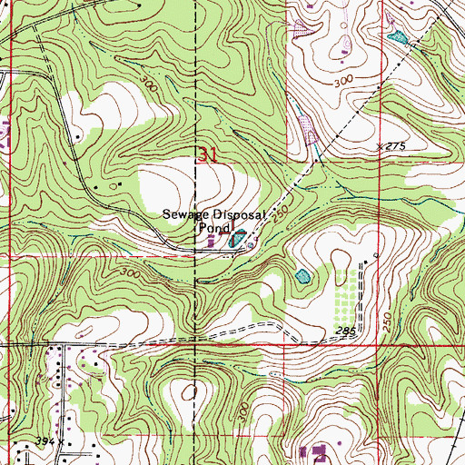 Topographic Map of Hudson Branch Wastewater Treatment Plant, AL