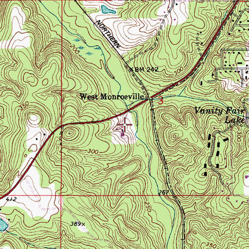 Topographic Map of City of Monroeville Wastewater Treatment Plant, AL