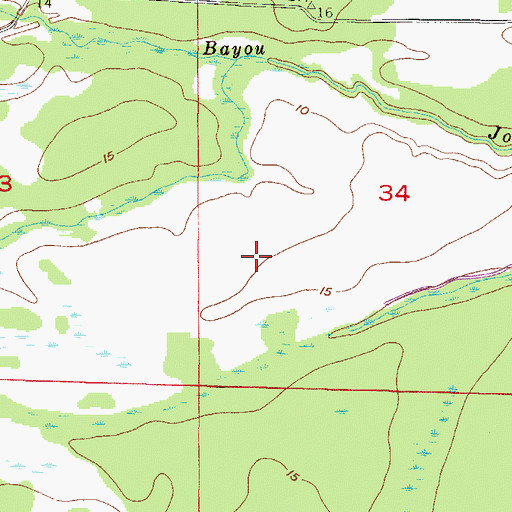 Topographic Map of DCP Midstream Gas Gathering Facility, AL