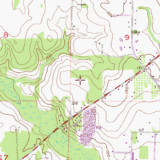 Topographic Map of Sibley Hamilton Dirt Pit, AL