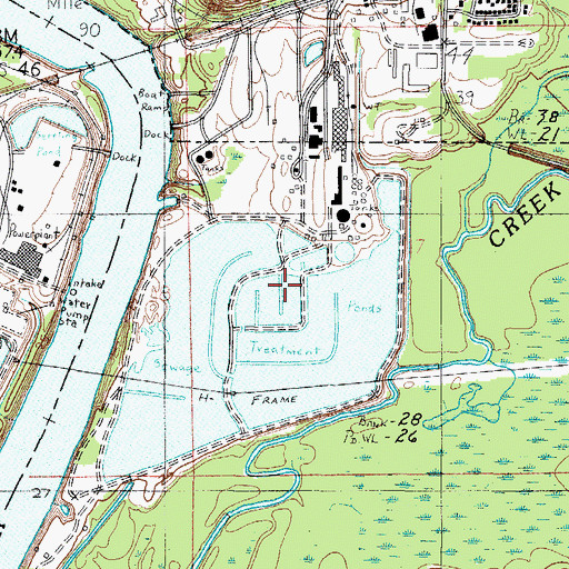 Topographic Map of SCM Wastewater Treatment Pond, AL