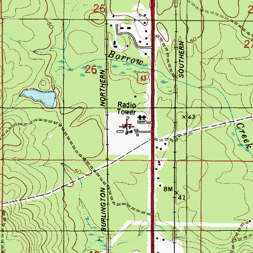 Topographic Map of Florida Gas Transmission Company Facility, AL