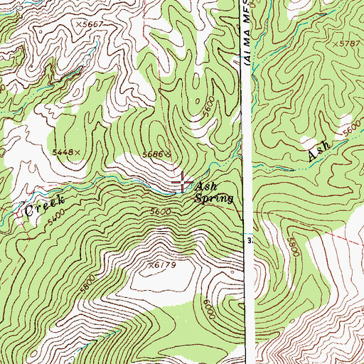 Topographic Map of Ash Spring, AZ