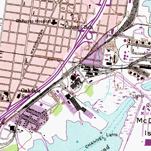 Topographic Map of Clifton C Williams Wastewater Treatment Plant, AL