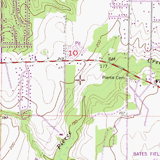 Topographic Map of Pit Development Corporation Pit 2, AL