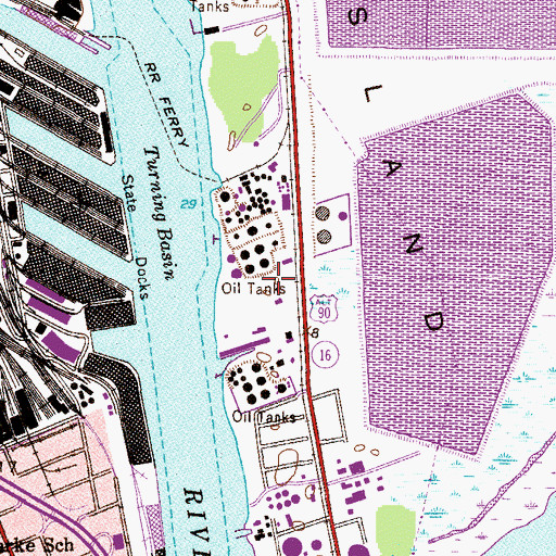 Topographic Map of Cooper Marine and Timberlands Industrial Plant, AL