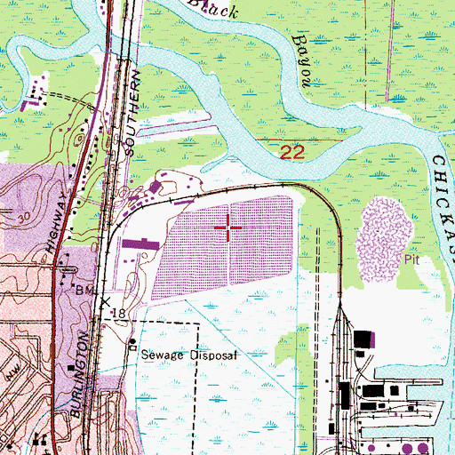 Topographic Map of City of Chickasaw City Utility Water Treatment Facility, AL