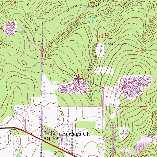 Topographic Map of Brownlee Landfill, AL