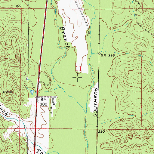 Topographic Map of Thomasville Sewage Lagoon, AL