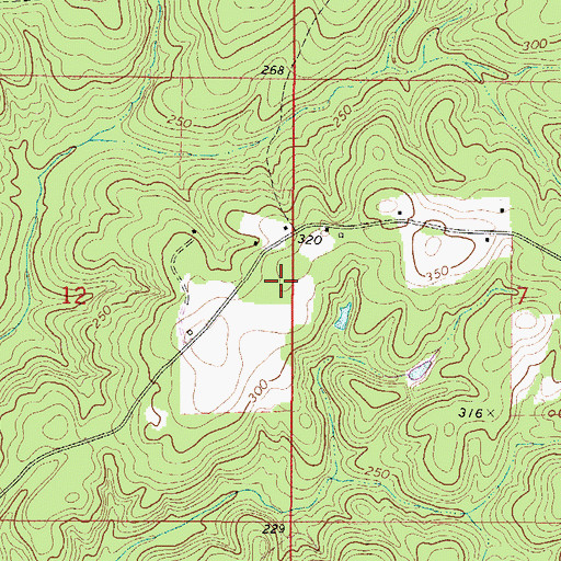 Topographic Map of Thomasville Sanitary Landfill, AL