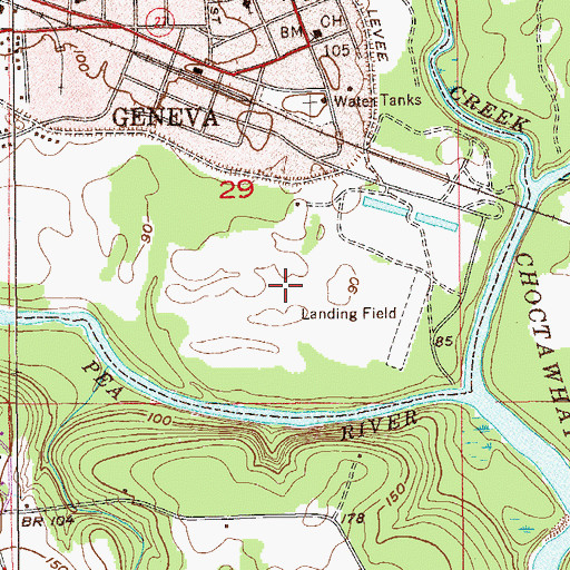 Topographic Map of River Oaks Golf Course, AL