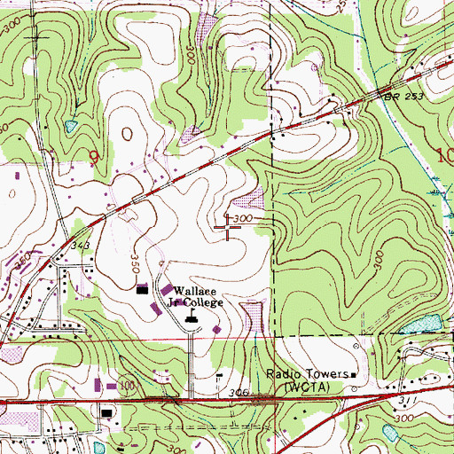 Topographic Map of Old Pine Golf Course, AL