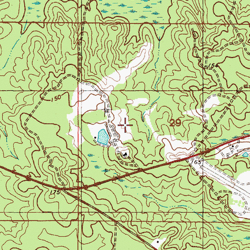 Topographic Map of Deerfield Country Club, AL