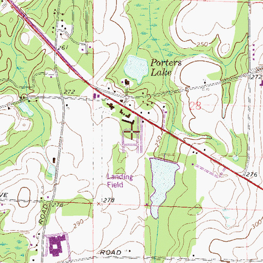 Topographic Map of Palms Mobile Home Park, AL